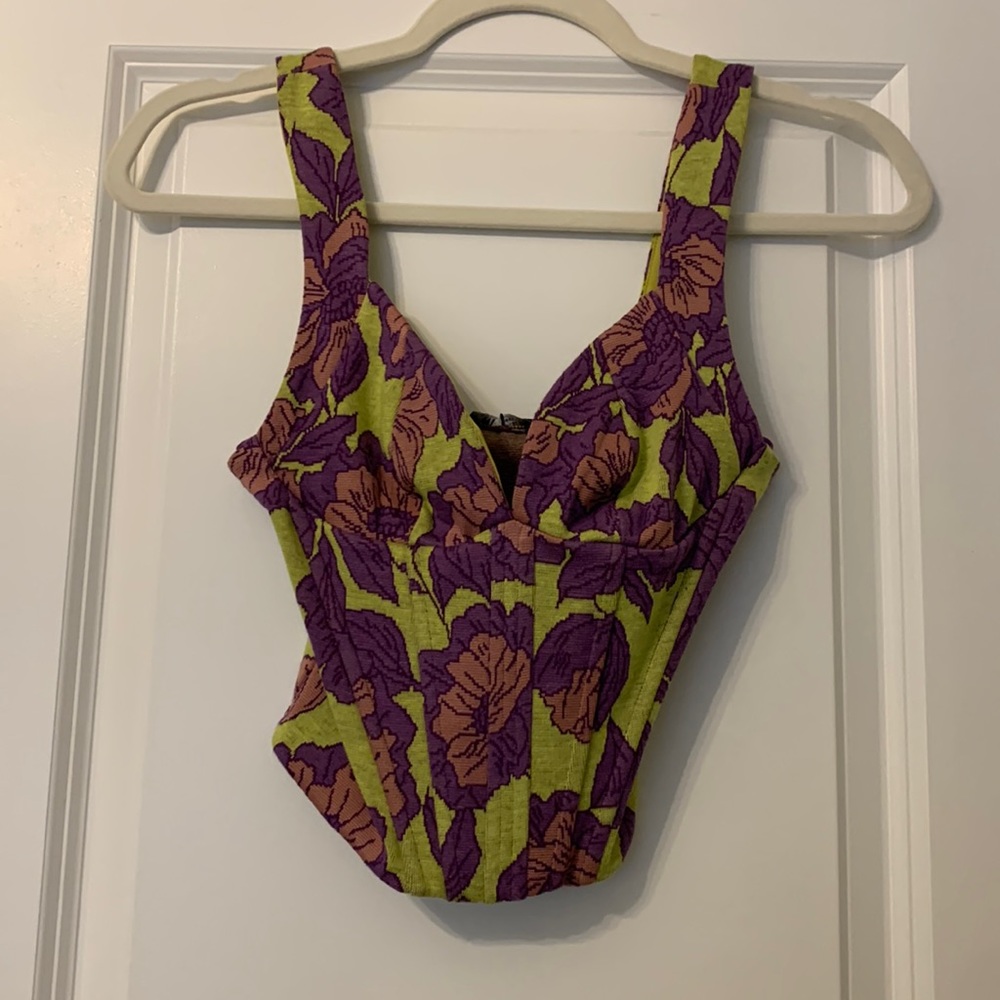 Brand new, never worn! Floral corset top size S from zara